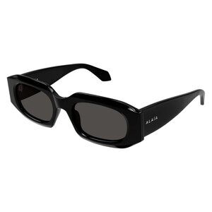 New ALAIA Black Rectangle AA0086S 001 Sunglasses Women